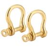 Brass Shackle Marine 3 8 Bronze 3 16 Bow with Clip Small D Ring 1 8 1 2 Anchor Keychain Carabiner 2 Set Anchor Shackle Pure Brass U Type Fob Sailing view 1