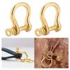 Brass Shackle Marine 3 8 Bronze 3 16 Bow with Clip Small D Ring 1 8 1 2 Anchor Keychain Carabiner 2 Set Anchor Shackle Pure Brass U Type Fob Sailing view 3