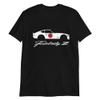 Datsun 280z Fairlady Z Script Japanese JDM Custom Design Short-Sleeve Unisex T-Shirt Black view 1