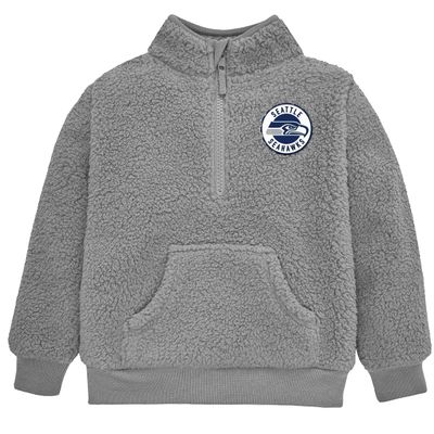 Gerber NFL Toddler Boys' 1/4 Zip Sherpa Pull-Over, Seattle Seahawks, 4T Team Color
