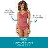 COCO REEF Bra Sized Tankini Top  Charisma Strapless Shirred Swim Top, Lava Coral, 38C view 4