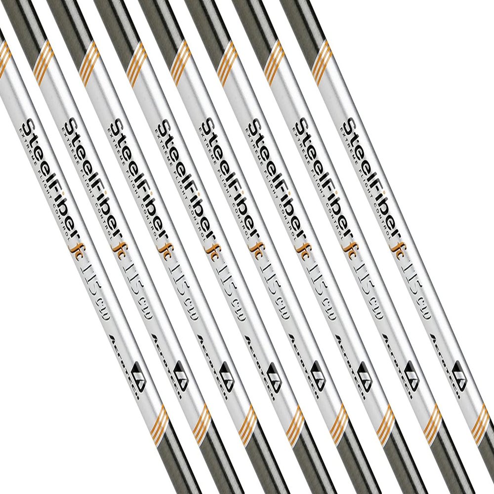 AeroTech SteelFiber fc115 cw Iron Shafts 6-PW, Set of 5 Shafts - .355 Taper Tip (Choose Flex) (Flex: Stiff F4)