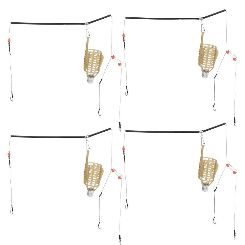 4PCS Fishing Lure Trap Basket,Portable Fishing Bait Cage Fish Tackle Accessories (50g 4 for Sale)