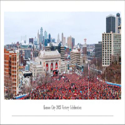 Kansas City 2023 Victory Celebration - Unframed 40 x 13.5 Poster by Blakeway Panoramas