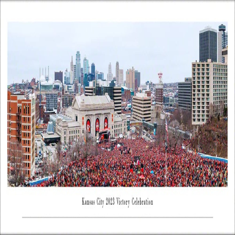 Kansas City 2023 Victory Celebration - Unframed 40 x 13.5 Poster by Blakeway Panoramas