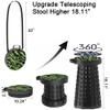 ALEVMOOM Upgraded Telescoping Collapsible Stool with Cushion, Folding Stool with Printing Portable Retractable Foldable Seat Max Load 550lbs for Adults Camping Fishing Outdoor view 2