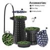 ALEVMOOM Upgraded Telescoping Collapsible Stool with Cushion, Folding Stool with Printing Portable Retractable Foldable Seat Max Load 550lbs for Adults Camping Fishing Outdoor view 4