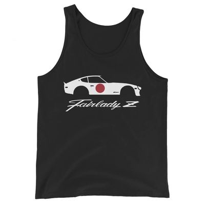 Datsun 280z Fairlady Z Script Japanese JDM Custom Design Unisex Tank Top Black