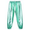 CHICTRY Kids Girls Shiny Metallic Jazz Dance Pant Hip Hop Sport Leggings Sweatpant Dancewear Costume Blue Green 12 Years view 1