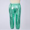 CHICTRY Kids Girls Shiny Metallic Jazz Dance Pant Hip Hop Sport Leggings Sweatpant Dancewear Costume Blue Green 12 Years view 4