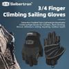 Seibertron 3/4 Finger Padded Palm Lightweight Breathable Climbing Rope Gloves for Climbers, Rock Climbing, Rescue, Adventure, Sailing, Yachting, Paddling, Fishing, Kayaking Sports Black L view 3