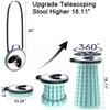 ALEVMOOM Upgraded Telescoping Collapsible Stool with Cushion, Folding Stool with Printing Portable Retractable Foldable Seat Max Load 600lbs for Adults Camping Fishing Outdoor view 2
