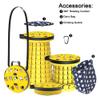 ALEVMOOM Upgraded Telescoping Collapsible Stool with Cushion, Folding Stool with Printing Portable Retractable Foldable Seat Max Load 550lbs for Adults Camping Fishing Outdoor view 4