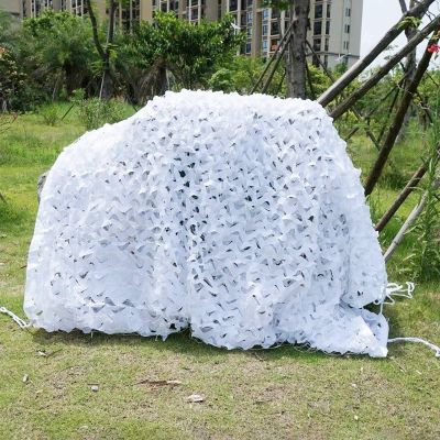 CHEVVY White Camouflage Net Snow Camouflage, Large Size Military Reinforced Hunting UV Protection Decoration 2X3 2X6 2X8 3X3 3X4 3X6 4X4 4X6 5X5 6X10 10x10m (Size : 2x10m/6.6x32.8ft)