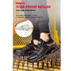Dressnu Breathable Lightweight men's labor insurance shoes steel clad toe anti-smashing and anti-puncture safety and wear-resistant work shoes Black 5.5 view 4