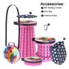 ALEVMOOM Upgraded Telescoping Collapsible Stool with Cushion, Folding Stool with Printing Portable Retractable Foldable Seat Max Load 600lbs for Adults Camping Fishing Outdoor view 4