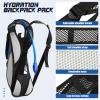 2 Pack Hydration Backpack Pack with 2L Water Bladder, Hiking Backpack with Hydration Bladder Water Rucksack Backpack Bladder Bag Cycling Bicycle Bike/Hiking Climbing Pouch (Black, Blue) view 4