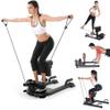 Iron Bar 8-in-1 Multifunction Squat Machine Deep Sissy Squat, Push Up Ab Workout Home Gym with 2 Resistance Handles, Sit Up Exercise Fitness Equipment Ab Trainer Adjustable Machine (Black) view 2