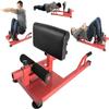 Iron Bar Deluxe Multi-Function Deep Sissy Squat Bench 8-in-1 Home Gym Workout Station Leg Exerciser for Strong Quads/Glutes + 2 Handles, Ab Core Workout Training Push Up Sit Up Exercise Machine Red view 4