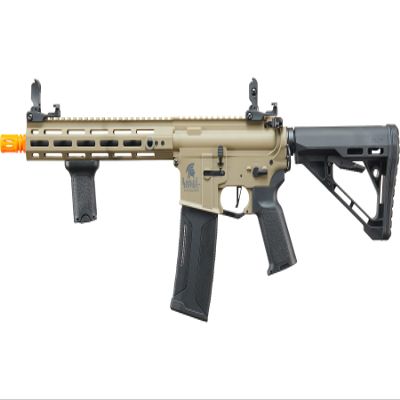 Lancer Tactical Gen 3 Hellion MLOCK 10" Airsoft M4 AEG Rifles with Delta Stock (Tan)