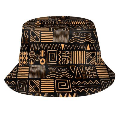 African Bucket Hat for Men Women Packable African Art Sun Hats Fisherman Outdoor Summer Travel Hiking Beach Caps