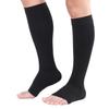 TOFLY 30-40mmHg Medical Graduated Compression Socks for Men & Women, Open Toe Knee High Compression Socks,Firm Support for Circulation Recovery,Shin Splints,Varicose Veins,Edema,Nursing, Black L view 1