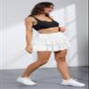 Honeystore Women's High Waist Layered Ruffle Skirts with Boyshort Golf Athletic Workout Swing Skort EQRA-002-White S view 2