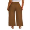 chouyatou Women's Elastic High Waisted Dress Pants Business Casual Work Pants Cropped Trousers (X-Small, Brown) view 2