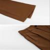 chouyatou Women's Elastic High Waisted Dress Pants Business Casual Work Pants Cropped Trousers (X-Small, Brown) view 4