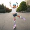 Nattork Inline Skates for Girls and Boys Kids, 4 Sizes Adjustable Inline Skates with Light up Wheels, Illuminating Beginner Roller Skates for Kids & Adult Youth Teal Age 10-12 Size 5 6 7 8 view 4