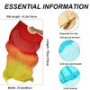 TMZAQH Women 1 Piece Right Hand Real Silk Long Belly Dance Fan Veils 150 * 90 cm (Rose orange) view 2
