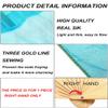 TMZAQH Women 1 Piece Right Hand Real Silk Long Belly Dance Fan Veils 150 * 90 cm (Rose orange) view 3