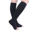 TOFLY 30-40mmHg Medical Graduated Compression Socks for Men & Women, Open Toe Knee High Compression Socks,Firm Support for Circulation Recovery,Shin Splints,Varicose Veins,Edema,Nursing Black 3XL view 2