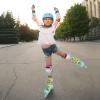 Nattork Inline Skates for Girls and Boys Kids, 4 Sizes Adjustable Inline Skates with Light up Wheels, Illuminating Beginner Roller Skates for Kids & Adult Youth Teal Age 10-12 Size 5 6 7 8 view 4