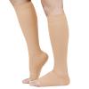 TOFLY 30-40mmHg Medical Graduated Compression Socks for Men & Women, Open Toe Knee High Compression Socks,Firm Support for Circulation Recovery,Shin Splints,Varicose Veins,Edema,Nursing, Beige XXL view 1