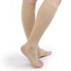 TOFLY 30-40mmHg Medical Graduated Compression Socks for Men & Women, Open Toe Knee High Compression Socks,Firm Support for Circulation Recovery,Shin Splints,Varicose Veins,Edema,Nursing, Beige XXL view 2