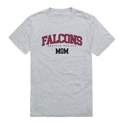 Seattle Pacific University Falcons Mom Tee T-Shirt - Heather Grey, Large