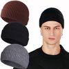 ROYBENS Swag Wool Knit Cuff Short Fisherman Beanie for Men Women, Winter Warm Hats, 3PCS view 1