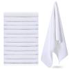 Handepo 12 Pcs Microfiber Workout Gym Towels, 360 GSM 12 x 30 Inch Gentle and Fast Drying Absorbent Towels for Men Women Yoga Travel Sports(White) view 1
