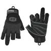Seibertron M.F.O.S.G-4 Three Fingerless Gloves Versatile for Fishing, Kayaking, and Yachting Black XS view 1
