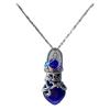 Aromatherapy Essential Oil Bottle Perfume Murano Glass Pendant Necklace for Women Heart-shaped Perfume Bottle Fragrance Flask Small Flower Basket Travel Locket Pendant Collarbone Chain Necklace view 1
