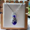 Aromatherapy Essential Oil Bottle Perfume Murano Glass Pendant Necklace for Women Heart-shaped Perfume Bottle Fragrance Flask Small Flower Basket Travel Locket Pendant Collarbone Chain Necklace view 2
