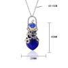 Aromatherapy Essential Oil Bottle Perfume Murano Glass Pendant Necklace for Women Heart-shaped Perfume Bottle Fragrance Flask Small Flower Basket Travel Locket Pendant Collarbone Chain Necklace view 3