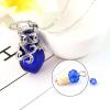 Aromatherapy Essential Oil Bottle Perfume Murano Glass Pendant Necklace for Women Heart-shaped Perfume Bottle Fragrance Flask Small Flower Basket Travel Locket Pendant Collarbone Chain Necklace view 4