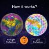 KPASON Soccer Balls, Holographic Glowing Soccer Ball Size 5 - Reflective Hologram Rainbow Soccer with Needles and Pump for Men Night Games view 2