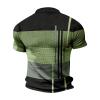 Ymosrh Men's Polo Shirts, Shirts Short Sleeve for Men 4XL Shirts Shirt Golf Geometry Turndown 3D Print Outdoor Street Short Sleeves Button-Down Clothing Apparel Fashion Designer Casual (XL, Green) view 4