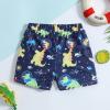 Baby Wetsuit Toddler Boys Cartoon Dinosaur Printed Swim Trunks Kids Boys Bathing Suit Swimsuit (Dark Blue, 12-18 Months) view 2