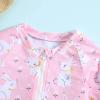 Boys Clothes Summer Toddler Girls Long Sleeve Ruffles Cartoon Rabbit Prints 1 Piece Swimwear Beach (Red, 4-5 Years) view 3