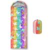 QOOMO Rainbow Butterfly Printed Camping Sleeping Bags,3 Season Warm & Cool Weather,Lightweight,Waterproof Sleeping Bags for Adults & Kids,Traveling,and Outdoors,Camping Gear Equipment,31x90inch view 1