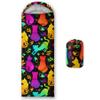 QOOMO Kawaii Cat Printed Camping Sleeping Bags,3 Season Warm & Cool Weather,Lightweight,Waterproof Sleeping Bags for Adults & Kids,Traveling,and Outdoors,Camping Gear Equipment,31x90inch view 1